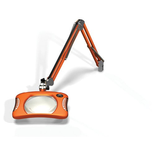 O.C. White KC53824004BO Green-LiteÆ 7″×5-1/4″Brilliant Orange Rectangular LED Magnifier; 43″ Reach; Table Edge Clamp Online Hot Sale
