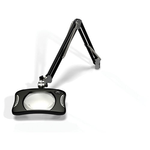 O.C. White KC53824004B Green-LiteÆ 7″×5-1/4″Black Rectangular LED Magnifier; 43″ Reach; Table Edge Clamp on Sale