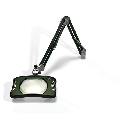 O.C. White KC53824004RG Green-LiteÆ 7″×5-1/4″Racing Green Rectangular LED Magnifier; 43″ Reach; Table Edge Clamp Online now