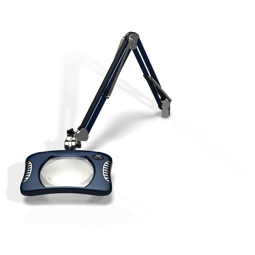 O.C. White KC53824004SB Green-LiteÆ 7″×5-1/4″Spectra Blue Rectangular LED Magnifier; 43″ Reach; Table Edge Clamp on Sale