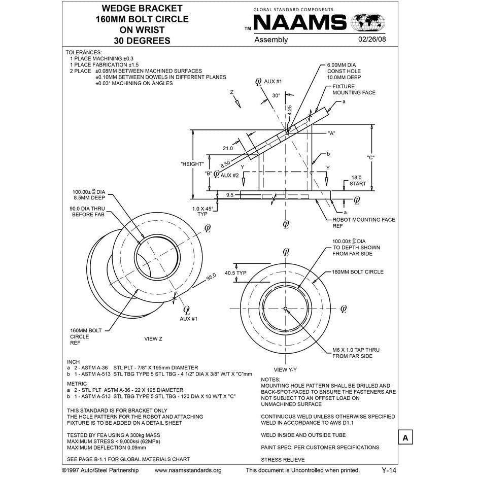 NAAMS Wedge Bracket AWB203 Sale