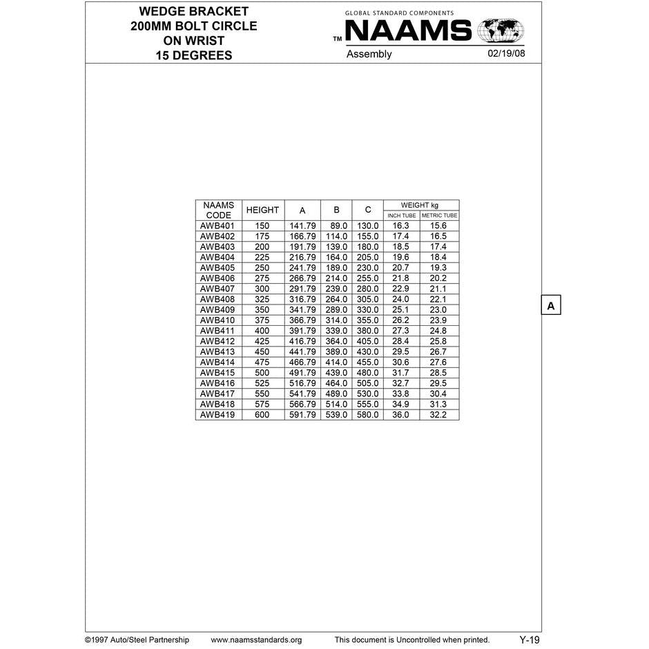 NAAMS Wedge Bracket AWB413 Online