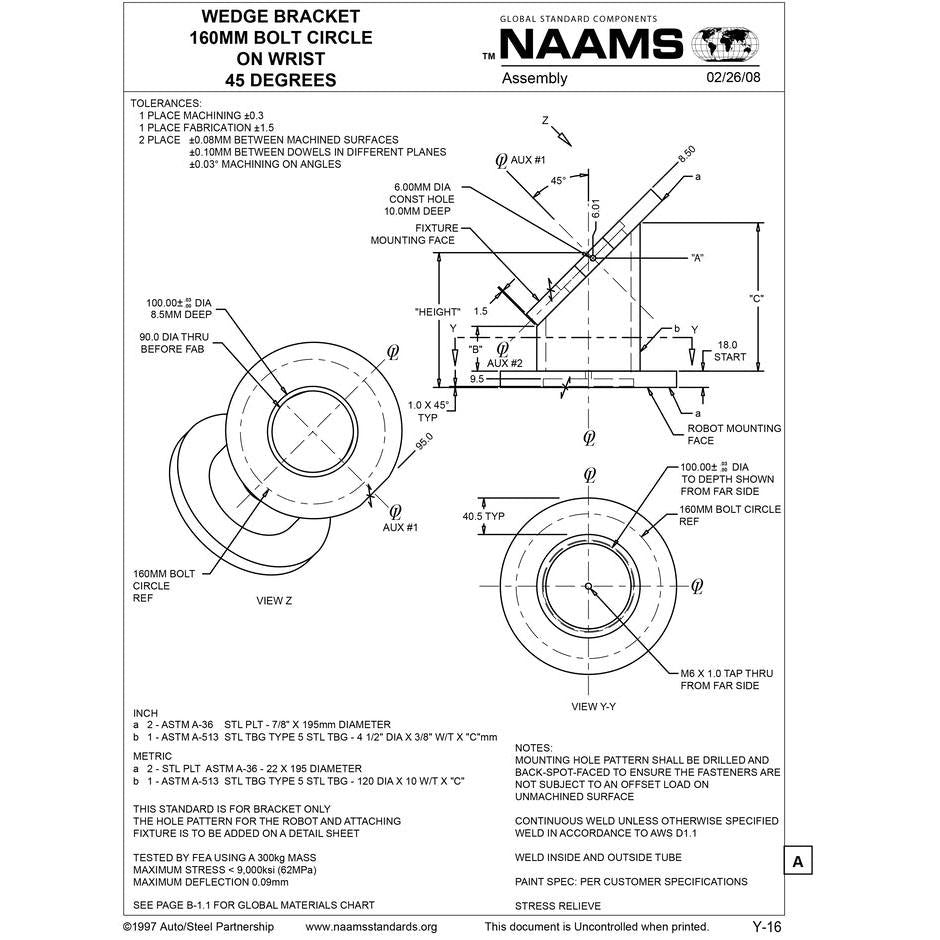 NAAMS Wedge Bracket AWB304 Fashion
