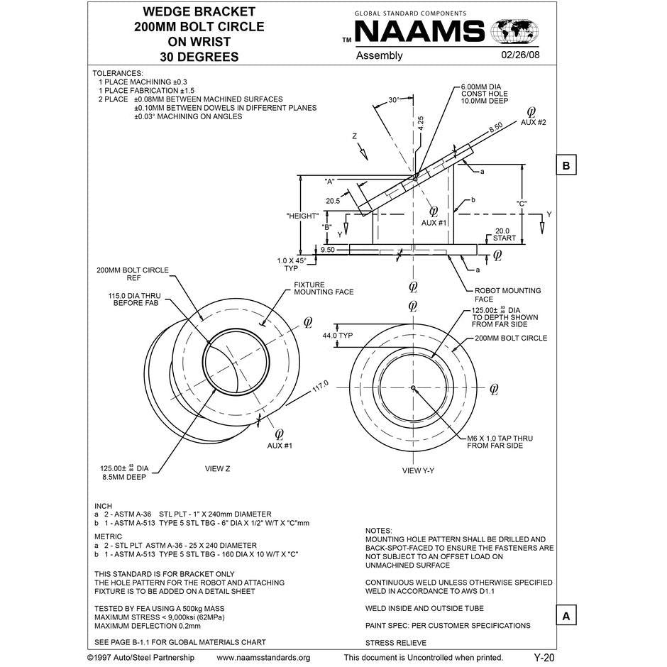 NAAMS Wedge Bracket AWB509 Online Hot Sale