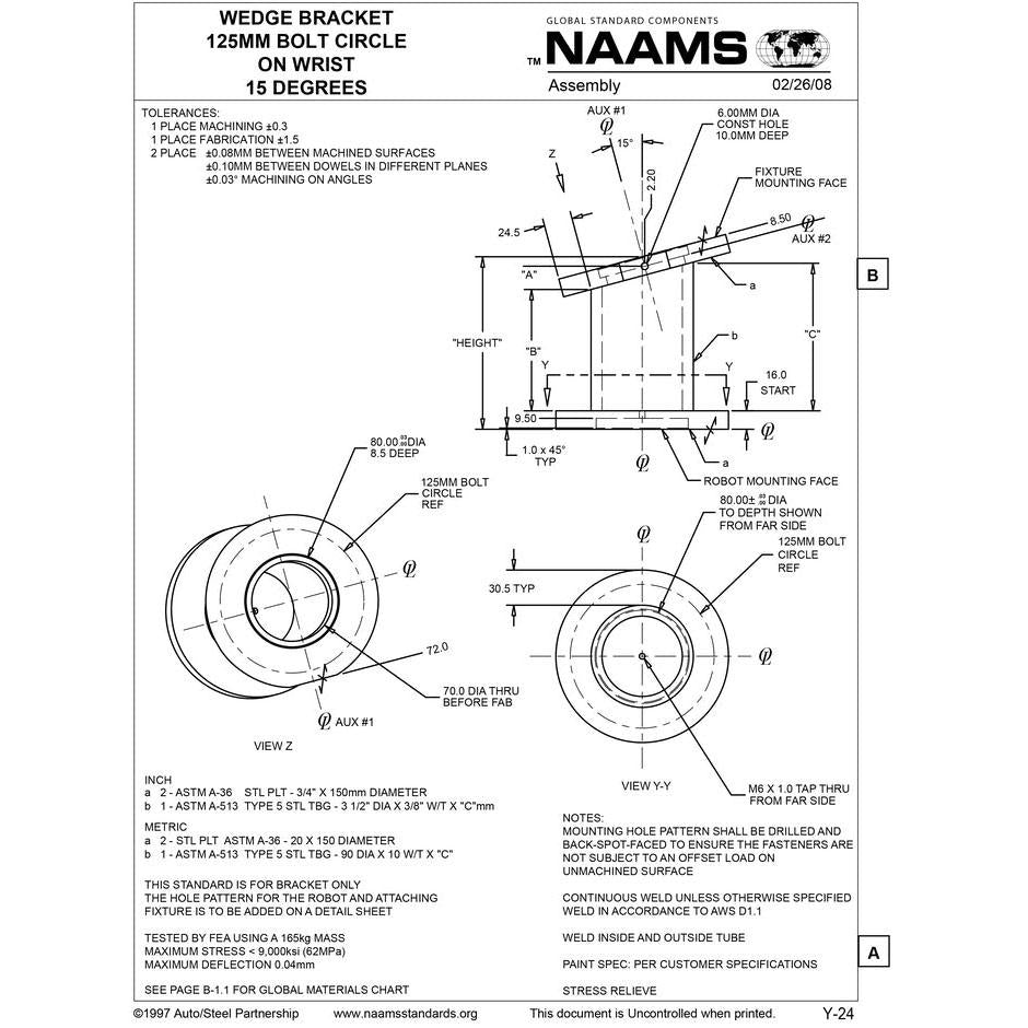 NAAMS Wedge Bracket AWB711 Supply