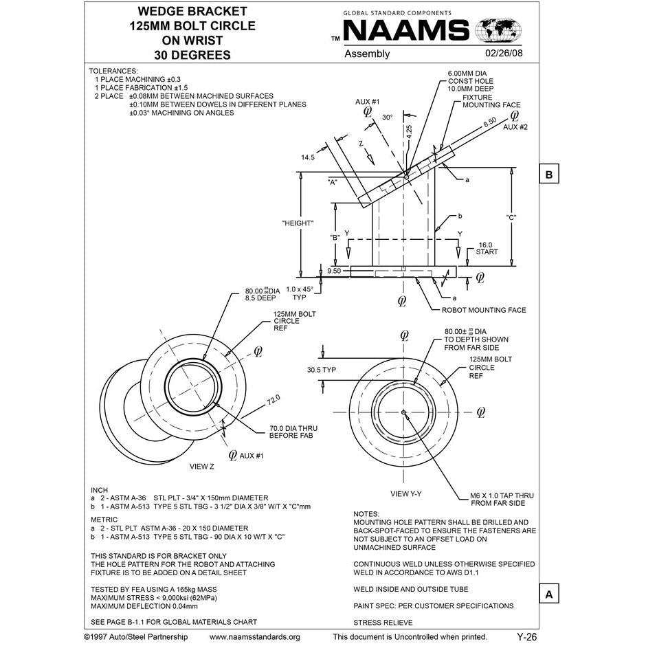 NAAMS Wedge Bracket AWB812 Supply