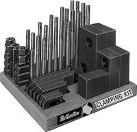 NORTHWESTERN TOOLS 11010 Clamping Kits / Aluminum Steel Blocks and Clamps: 5/8-11 Stud Size, 13/16 Table Slot Supply
