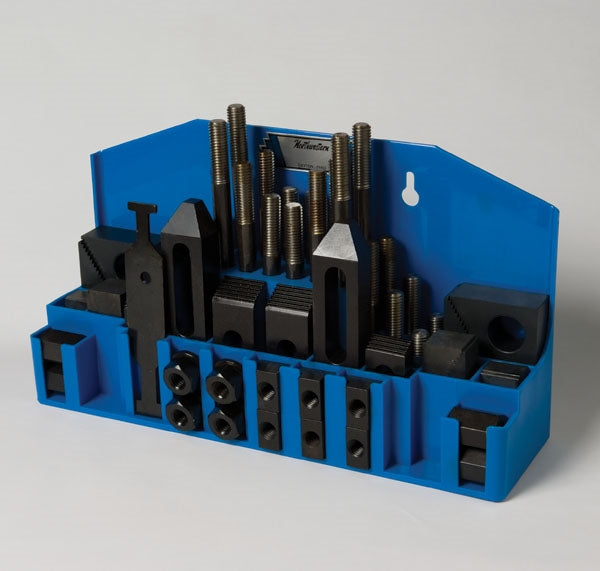 NORTHWESTERN TOOLS 11053 Deluxe Clamping Kits / Aluminum Steel Blocks and Clamps: 3/8-16 Stud Size, 9/16 Table Slot Hot on Sale