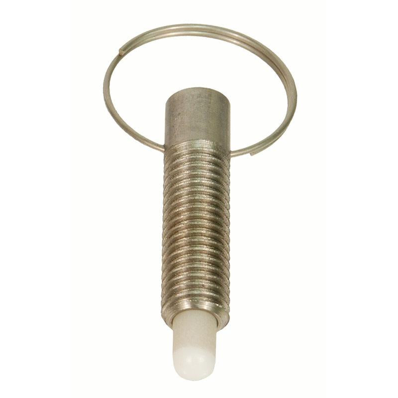 NORTHWESTERN TOOLS 33689 Hand Retractable Plungers – Pull Ring – Standard Length – Locking Plungers Radiused Delrin Nose- Stainless Steel, End Force: 1.0 Initial x 2.5 Full on Sale